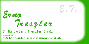 erno treszler business card